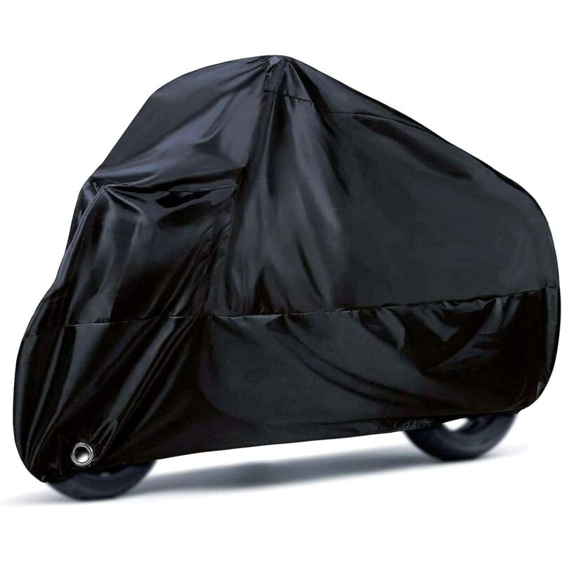 Motorcycle Cover, 190T Waterproof Motorcycle Covers With Lock Holes, Uv Protection Dust Covers For Indoor And Outdoor - Image 1