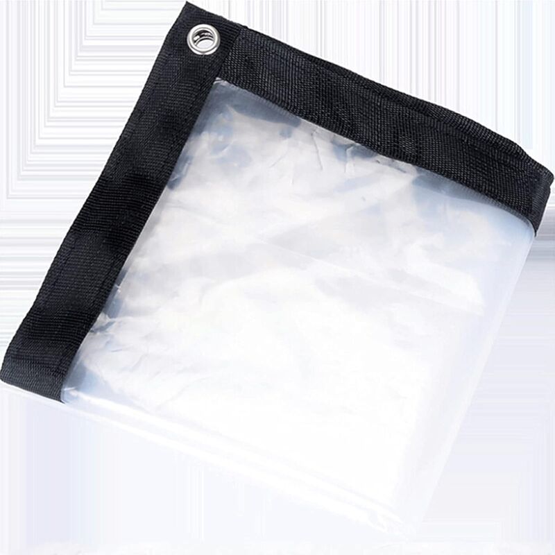 Waterproof Clear Tarp With Eyelets - 2 X 2 M - Foldable And Weatherproof Tarpaulin - ROpe Included - Image 1