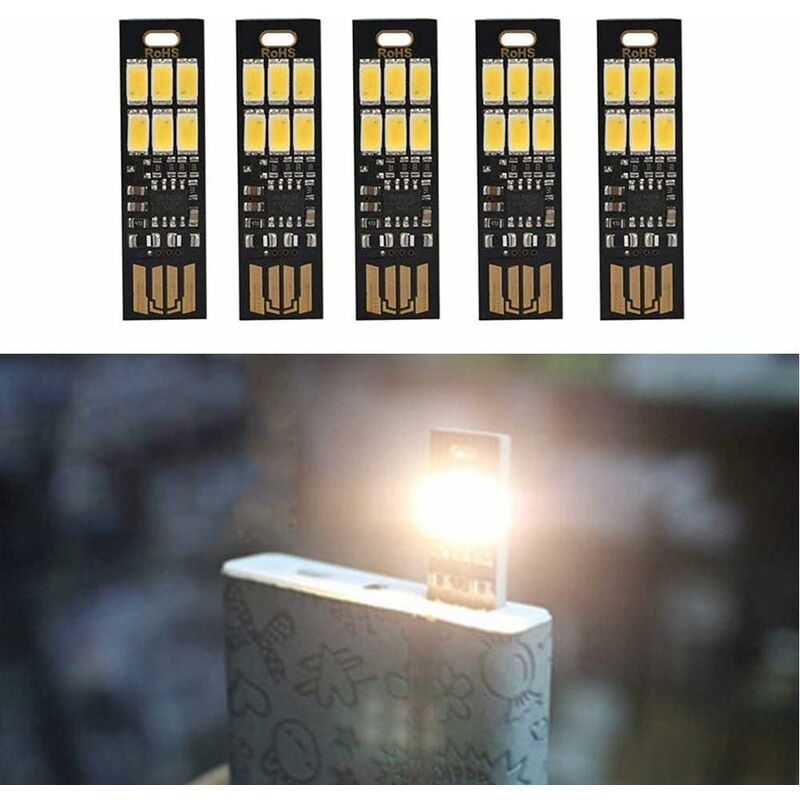 Global 5 Usb LED Lights For Laptop Keyboards, Super Bright With 6 LEDs And One Key Dimmer To Adjust The Light, Hang On - Image 1