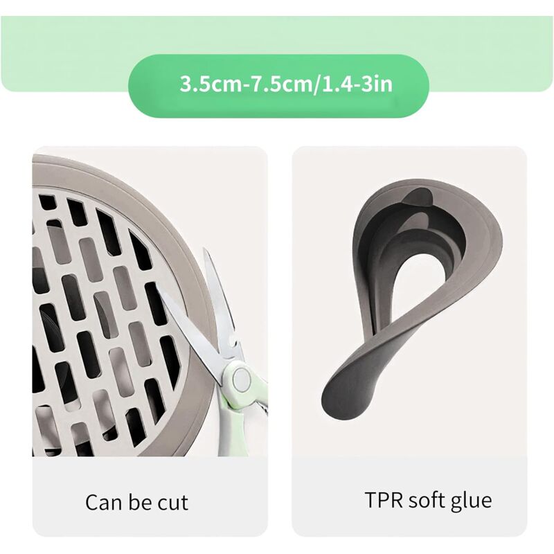 Ersandy Shower Sink Drain Check Valve - Channel Core - Odor Proof - Bathroom Pipe Check Valve - Floor Drain Seal - Image 3