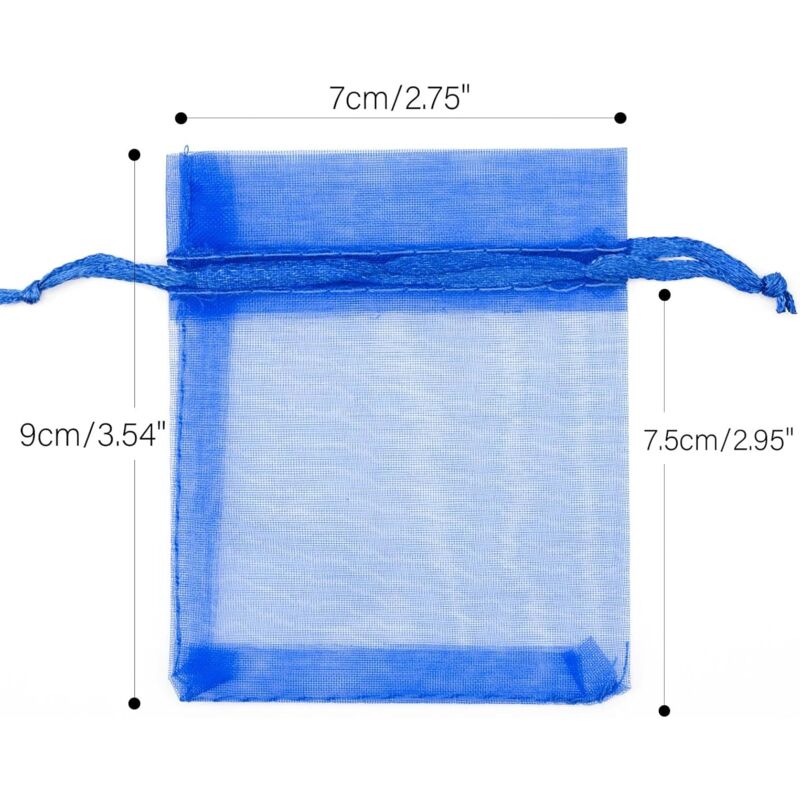100 pcs Organza Bags 7X9Cm, Small Organza Pouches Jewelry Bags With Drawstring, For Wedding Party Favors Christmas - Image 2