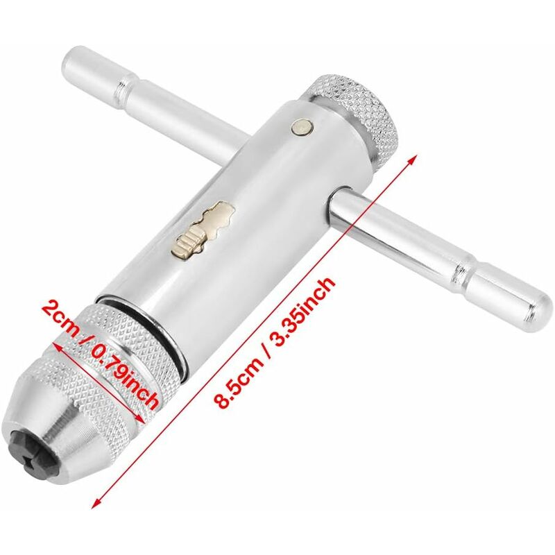 M3-M8 Adjustable T-Handle Ratchet Tap Wrench Set For Tap And Die Set(M3-M8) - Image 3