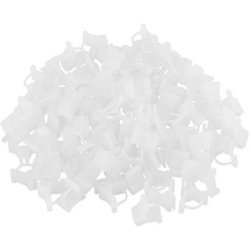 Gardening Grafting Clips 100 pcs Plastic Grafting Support Garden Clip Vegetable Vine Tomato Fruit Trees Mini Gardening - Image 1
