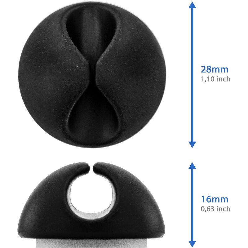 10X Cable Clips Cable Holder Cable Management Cable Fixing Cable Organizer For Cables Up To 8Mm Cable Clips Cable - Image 3