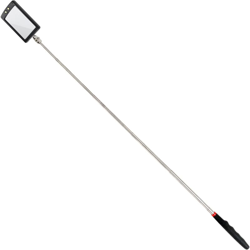 Ultra Slim LED Telescopic Mirror - Battery Included - Super Clear - Extendable Up To 88Cm - Double Ball Joint - - Image 1