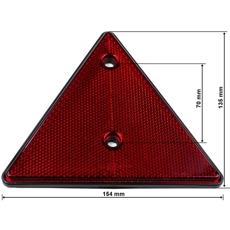 2 pcs Set Screw-On Triangle Trailer Reflectors - Image 3