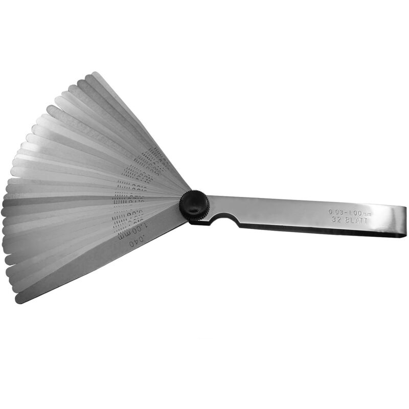 32 Blades Steel Feeler Gauge - Dual Marked Metric And Imperial Measuring Tool For Measuring Gap Width Or Thickness - Image 4