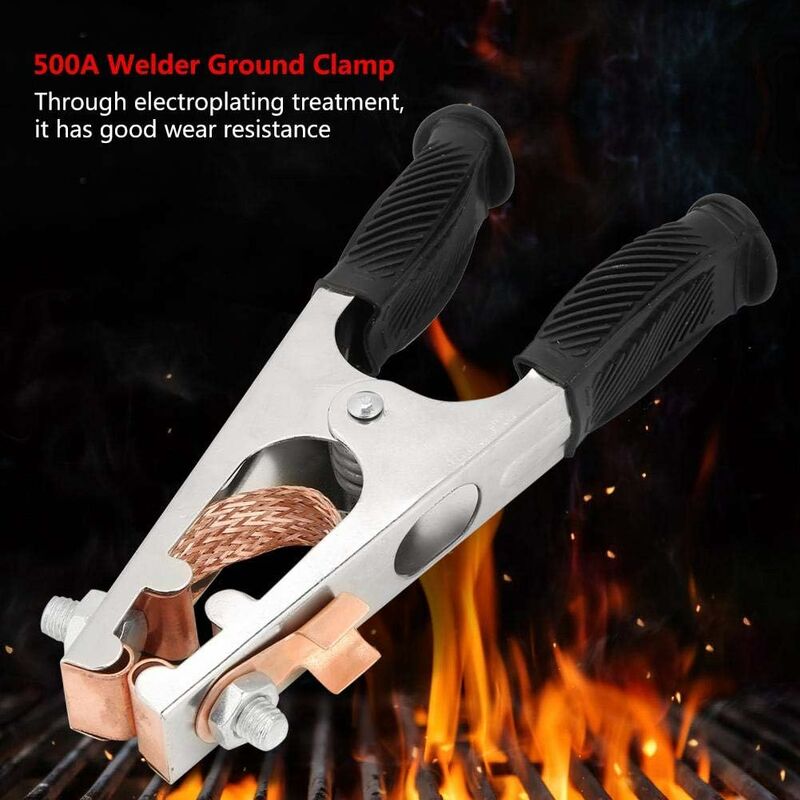 Welding Ground Clamp, Galvanized Welding Earth Clamp 500A Magnetic Ground ROd Clamp Good Conductivity For Welder For - Image 2