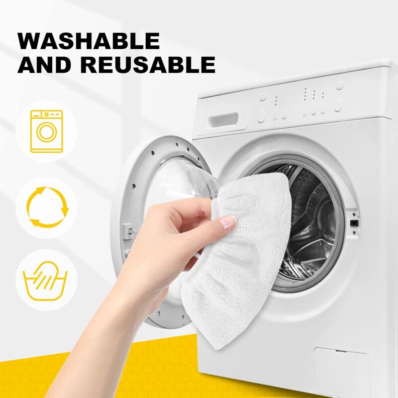 8 pcs Microfiber Cloths For Kärcher, Hand Nozzle Cloths Accessory For Steam Cleaners Sc 1, 2, 3, 4, 5 - Image 3