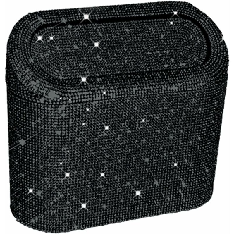Car-Mounted Diamond-Encrusted Trash Can, Car Storage Bucket, Hanging Car Storage Bag, Creative Diamond-Encrusted Mini - Image 1