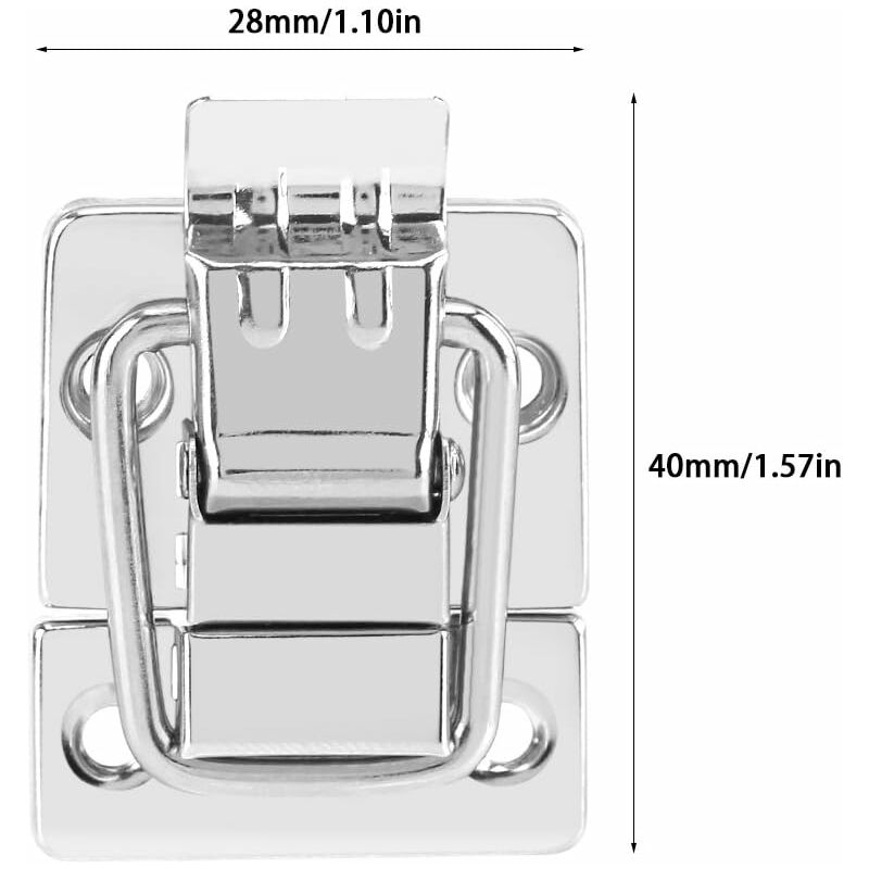 10 pcs Drawer Hardware Clasp Lock For Metal Jewelry Box Suitcase Lock Chests Latch - Image 1