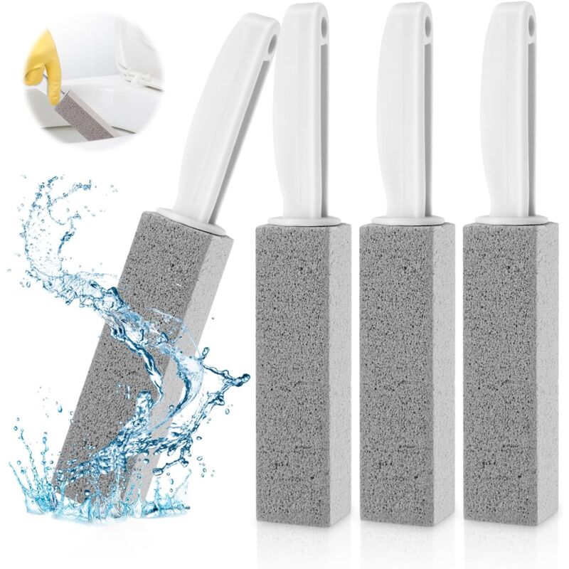 4 Pieces Cleaning Stone With Handle Cleaner, Pumice Stone Cleaning Brush, For Toilet, Kitchen, Bathroom, Pool And Home - Image 1
