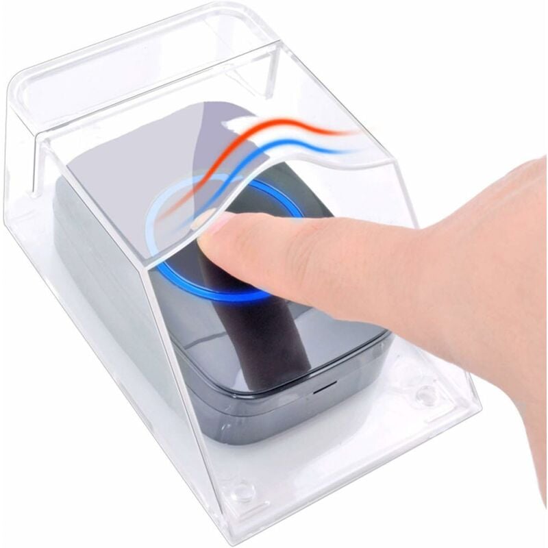 Transparent Protective Cover For Outdoor Doorbell, Waterproof, Wireless, Wall Mount - 11 X 6 X 5 Cm - Image 1