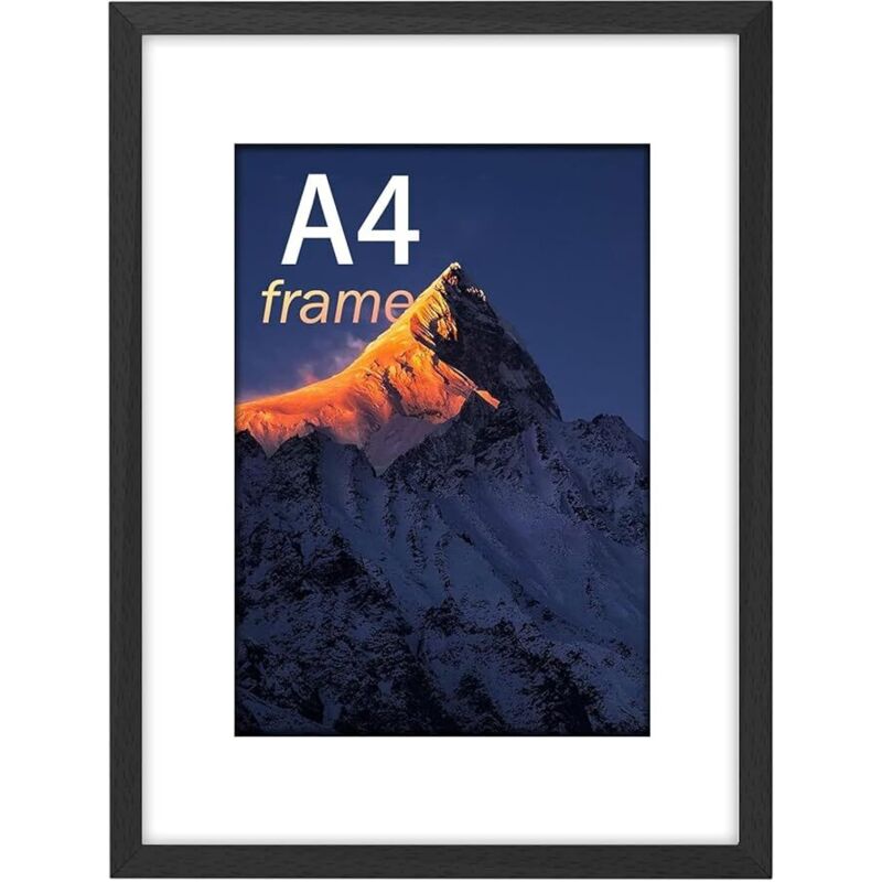 3 pcs Set Photo Frames 21X29.7Cm, A4 Black Frame, Can Be Placed Or Hung On The Wall High Quality Wooden Photo Frame - Image 1