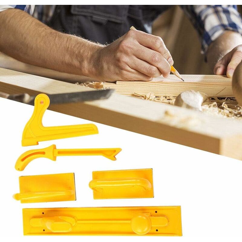5 pcs Safety Push Block Stick Set Table Saw Accessories Wood Working ROuter Table Tools Use On Table Saws Jointers Band - Image 4