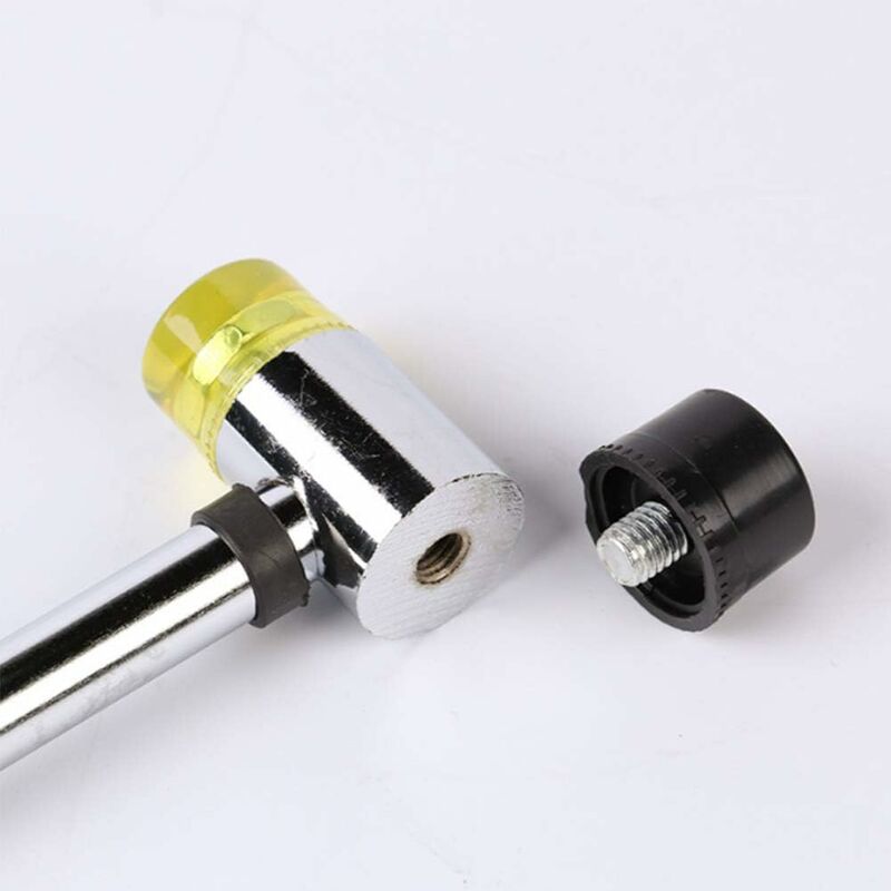 Rubber Hammer Double Head Mounting Hammer Double Sided Mallet Diameter 35 Mm Aluminium Hammer Tools Repair Kit (Black) - Image 4