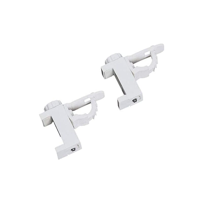 2 pcs Adjustable Crossbar Clamp Holder Curtain ROd Holder Towel Storage Rack Hook For Organizer - Image 1