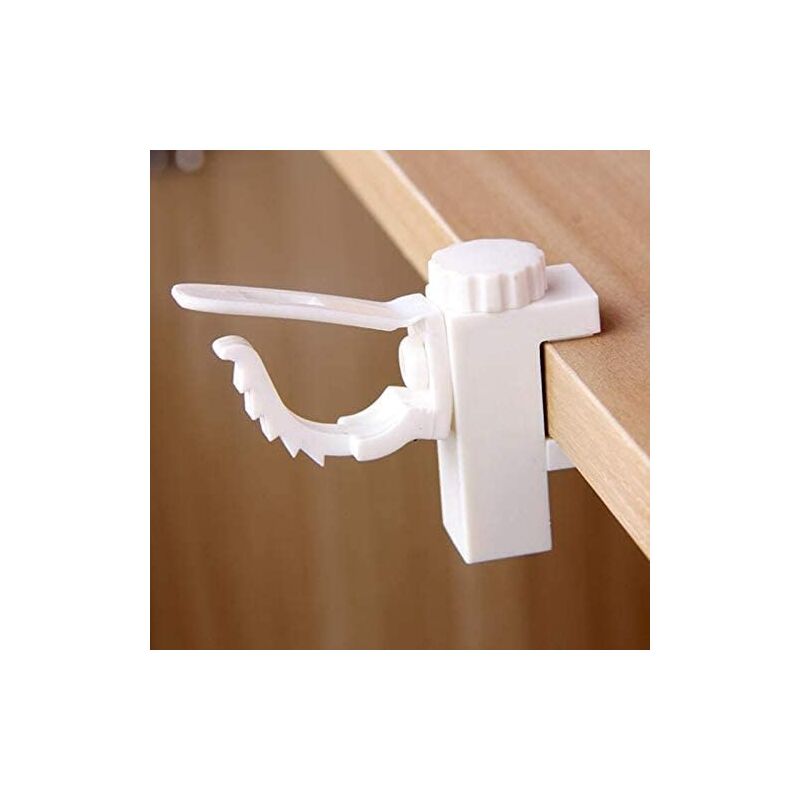 2 pcs Adjustable Crossbar Clamp Holder Curtain ROd Holder Towel Storage Rack Hook For Organizer - Image 2