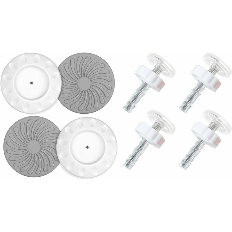 8 pcs Pressure Mounted Baby Proofing Wall Guards, Threaded Spindle ROds, Baby Safety Buffers For Stairs Doors, For - Image 1