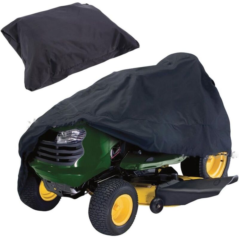 1Pc Waterproof Lawn Mower Cover Uv Resistant Oxford Cloth (170 X 61 X 117Cm, Black) - Image 1