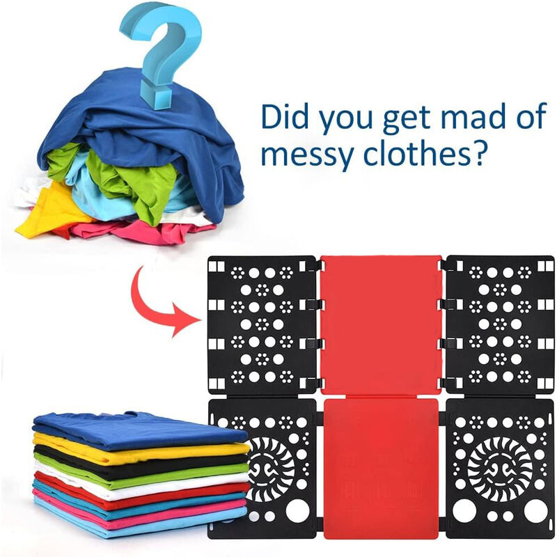 Shirt Folding Board - Clothes Folder Laundry Folder Child Adult Clothing Shirt T Shirt Tee Shirts 58 X 68 Cm (Black & - Image 4