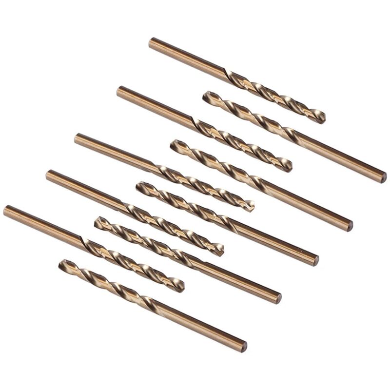 10 pcs M35 Hss Cobalt Drill Bit Set, Steel Twist Drill Bit, Drill Diameter 0.8Mm - Image 1