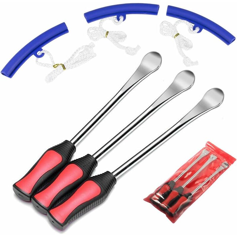 Spoons Tire Lever Tool 3 Spoons Pneumatic Tool Lever With 3 Rim Protectors For Car Motorcycle Accessory - Image 1