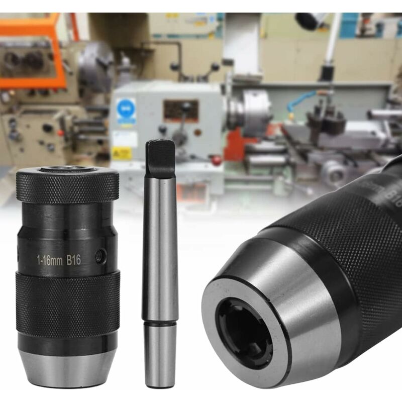 Self-Tightening Drill Chuck Mt2-B16 1-16Mm Mk Taper Chuck For Cnc Lathe Drill - Image 1