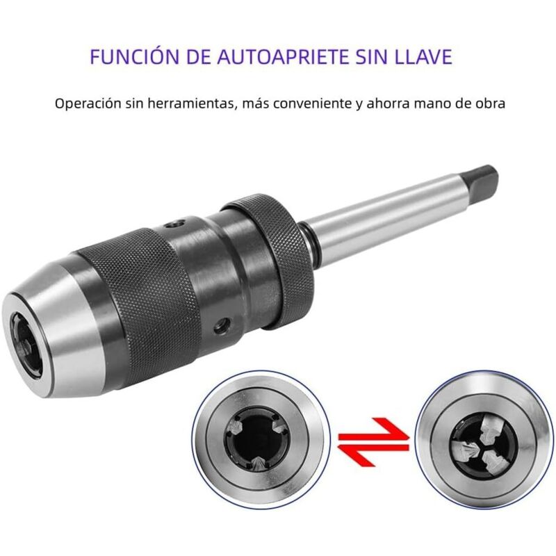 Self-Tightening Drill Chuck Mt2-B16 1-16Mm Mk Taper Chuck For Cnc Lathe Drill - Image 3