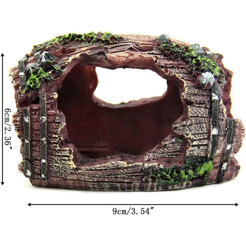 Resin Fish Tank Non-Toxic Ornament Broken Barrel Cave Landscaping Decoration - Image 4
