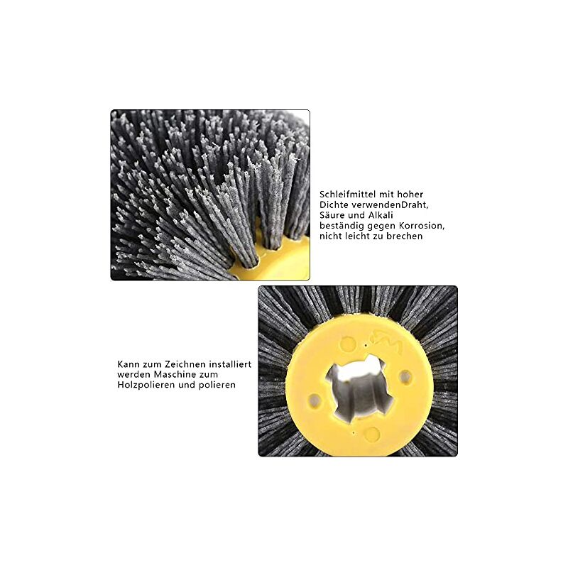 Nylon Brush - Pull Wheel - Polishing Brush - Grit 80/120/180/240 - For Woodworking Machine - Satin Finishing Machine - Image 3