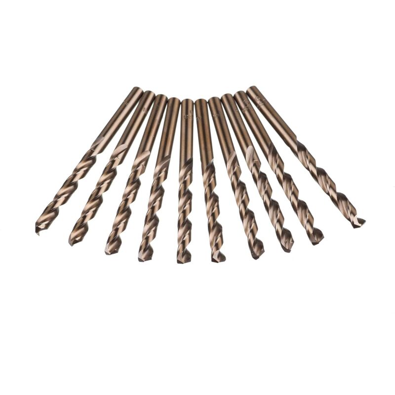 10 pcs M35 Hss Cobalt Gold Twist Drill Bits Metric High Speed Steel 6Mm X 93Mm For Drilling Stainless Steel And Metal - Image 2