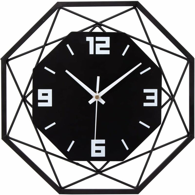 Wall Clock Wood Metal 30Cm Silent Non Ticking Wall Clock Living ROom Bedroom Kitchen Office Large Wall Clock Modern - Image 1