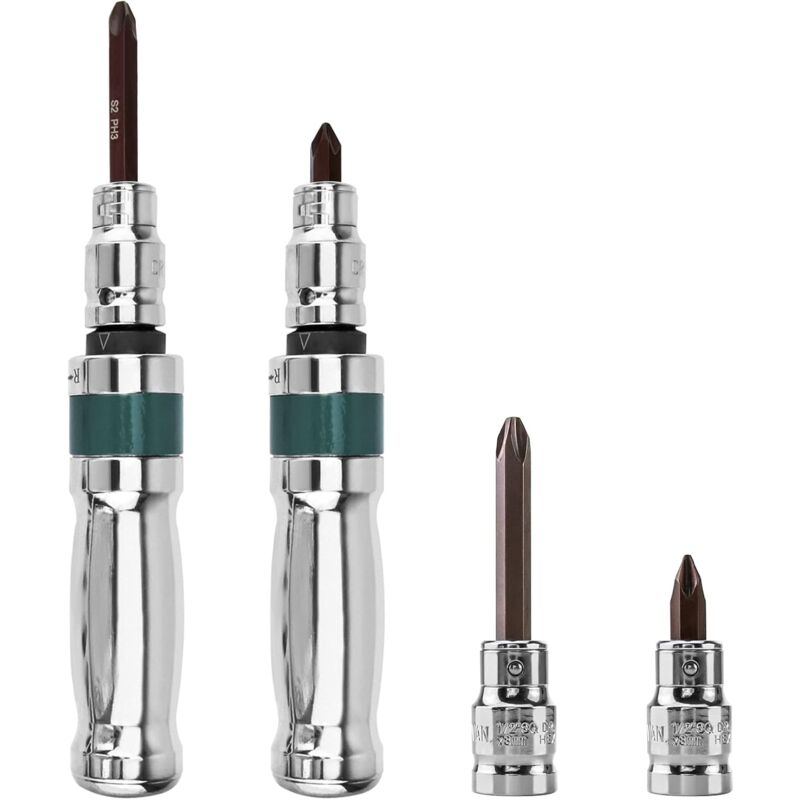 Impact Screwdriver Set, Impact Driver + Adapter + Bits, 12 Pieces, 1/2