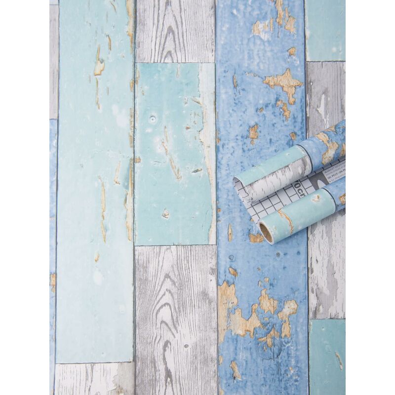 Self Adhesive Vinyl Wallpaper For Furniture Countertop Wood Grain Pattern Decorative Sticker,0.45*6M - Image 1