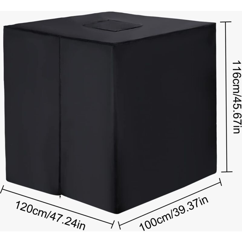 1000L Ibc Tank Cover, 420D Water Tank Cover, Anti-Uv Tank Protection Cover, Ibc Tank Protective Cover With Zipper, 120 - Image 2