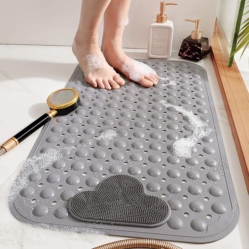 Non-Slip Bath Mat Shower Mat With Foot Massage, Environmentally Friendly Pvc Anti-Mold Bathroom Bathtub Mat Floor - Image 1