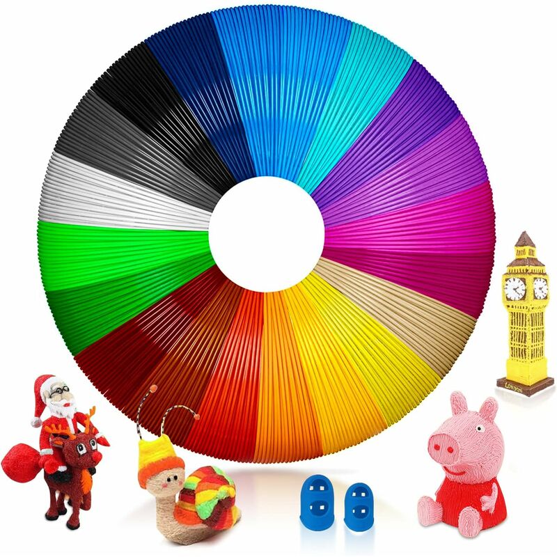 3D Pla Filament, 3D Refill 1.75Mm, 3D Filament 5M 20 Colors Each, Suitable For Kids And Adults, 3D Pen Accessory - Image 1
