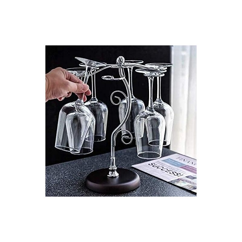 Countertop Wine Glass Rack - Air Drying System - Kitchen Glass Storage Rack - Wine Glass Storage Rack 35 X 25 Cm - Image 1