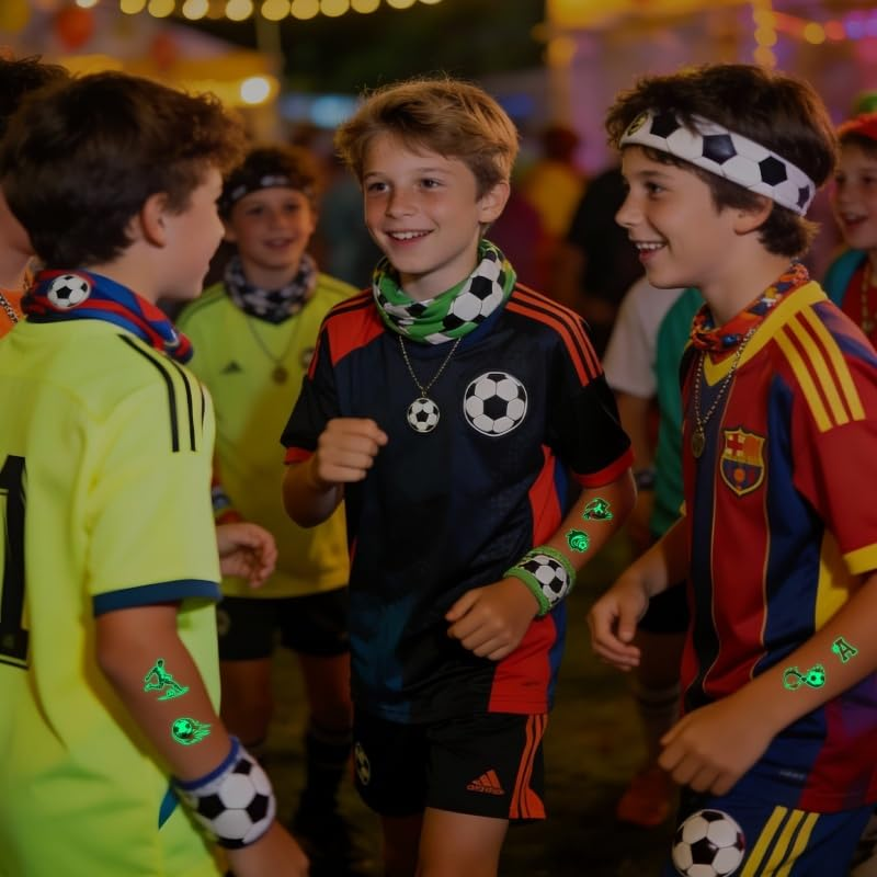 2026 World Cup Glow in the Dark Face Tattoos Waterproof Sweatproof Temporary Stickers 10 Sheets - Image 5