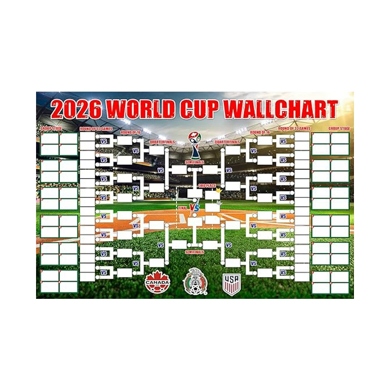 2026 World Soccer Cup Photography Banner - 48team Collection Showcase Banner, Football Trophy Sports Themed Banners, Football Soccer World Cup Merchandise&Accessories Decorations, for Soccer Fans - Image 1