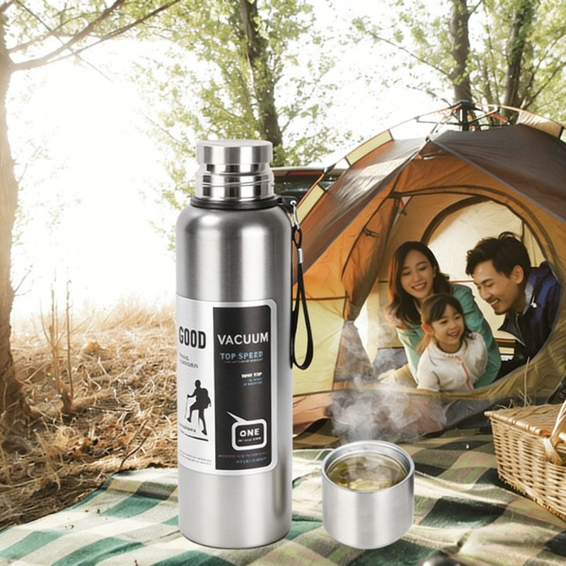 Antibacterial 316 Stainless Steel Vacuum Flask 800ml | Tea Infuser & Insulated Bottle for Hot/Cold Drinks (Bright silver) - Image 6