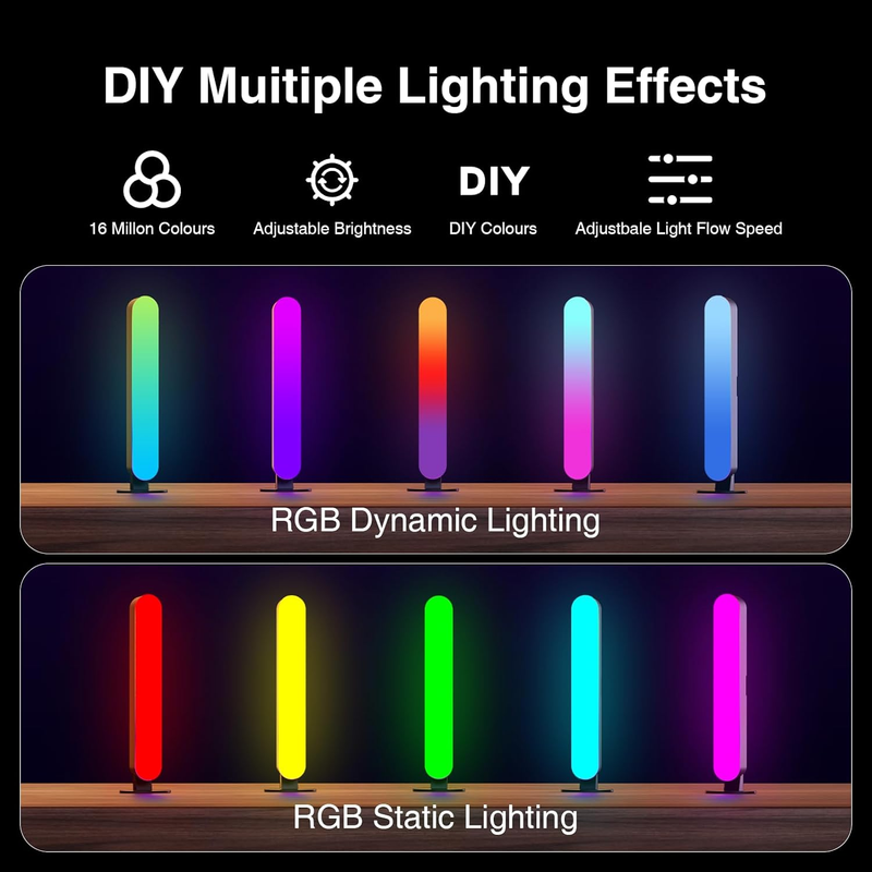 LED Light Bar, Music Sync RGB Light Bar, USB Ambient Lamp, Color Changing Gaming TV Backlight with Remote Control, 15 Dynamic Modes for Room - Image 6