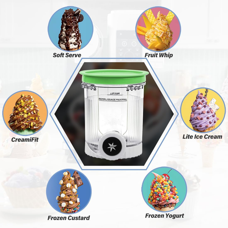 Pints and Lids Replacement Compatible with Ninja Swirl by Creami NC700 Series Ice Cream Makers, 16oz Cup Containers Replacement for Creami Swirl NC701 NC701Q CN701CO, 4-Pack, BPA Free, Clear - Image 5