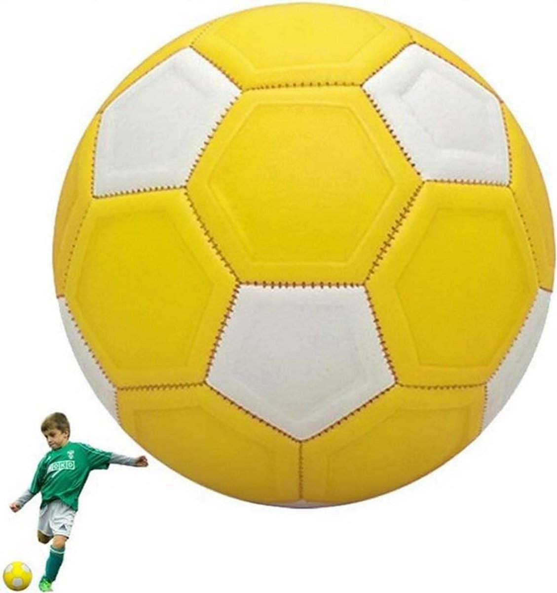 Curved ball for outdoor sports, 20 cm - fun - curved ball - perfect for children - yellow, new - new 2025 - Image 1