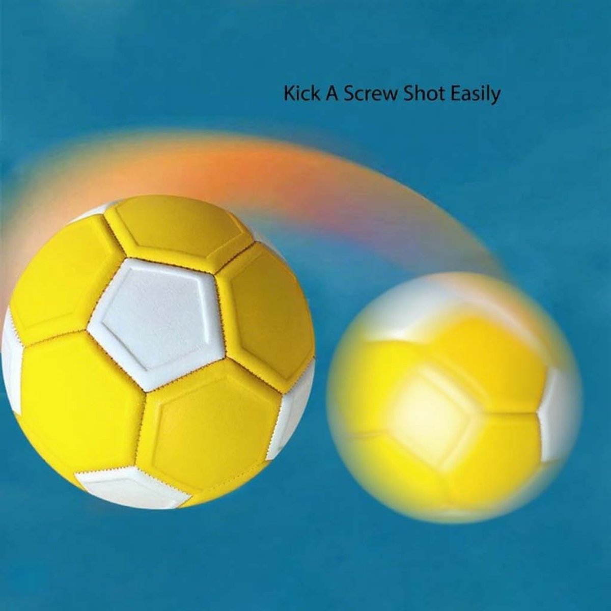 Curved ball for outdoor sports, 20 cm - fun - curved ball - perfect for children - yellow, new - new 2025 - Image 4