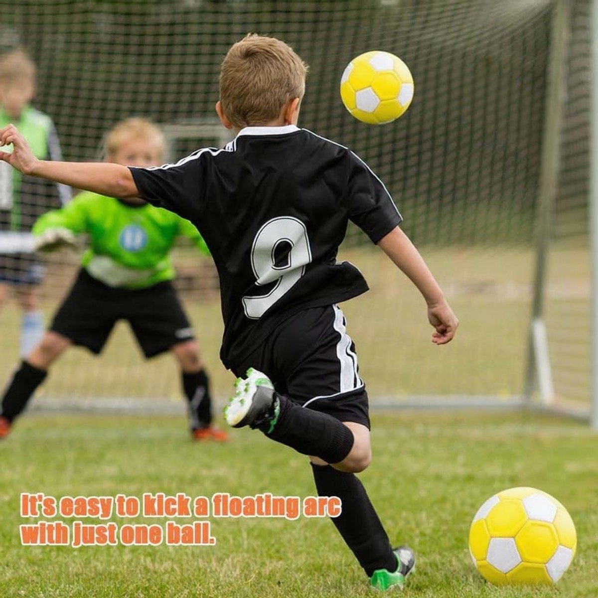 Curved ball for outdoor sports, 20 cm - fun - curved ball - perfect for children - yellow, new - new 2025 - Image 7