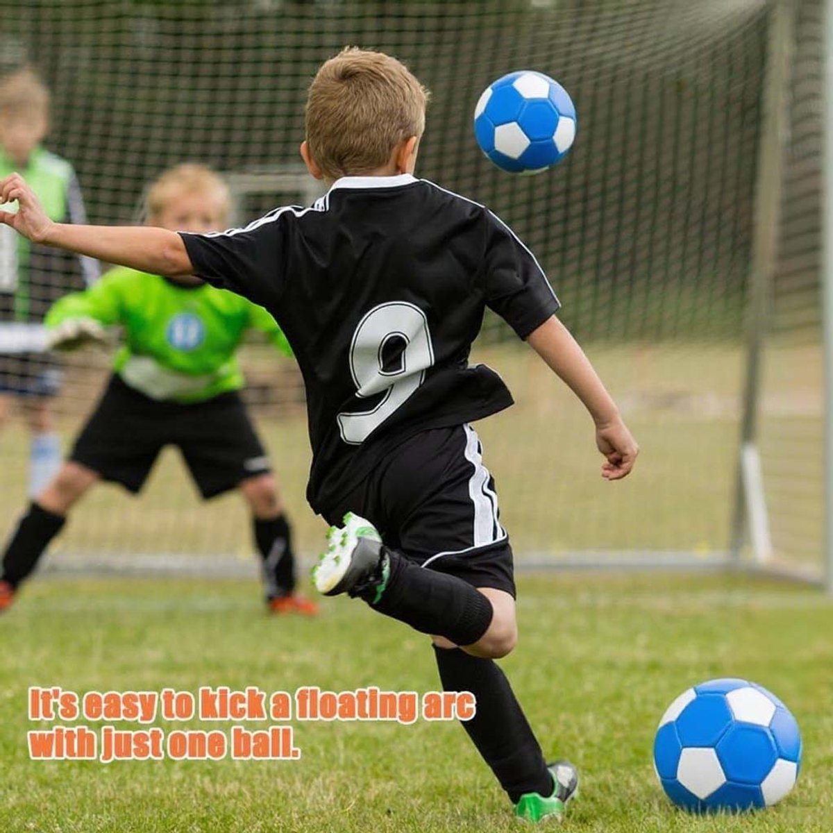 Curved ball for outdoor sports, 20 cm - fun - curved ball - perfect for children - blue - new 2025 - Image 4