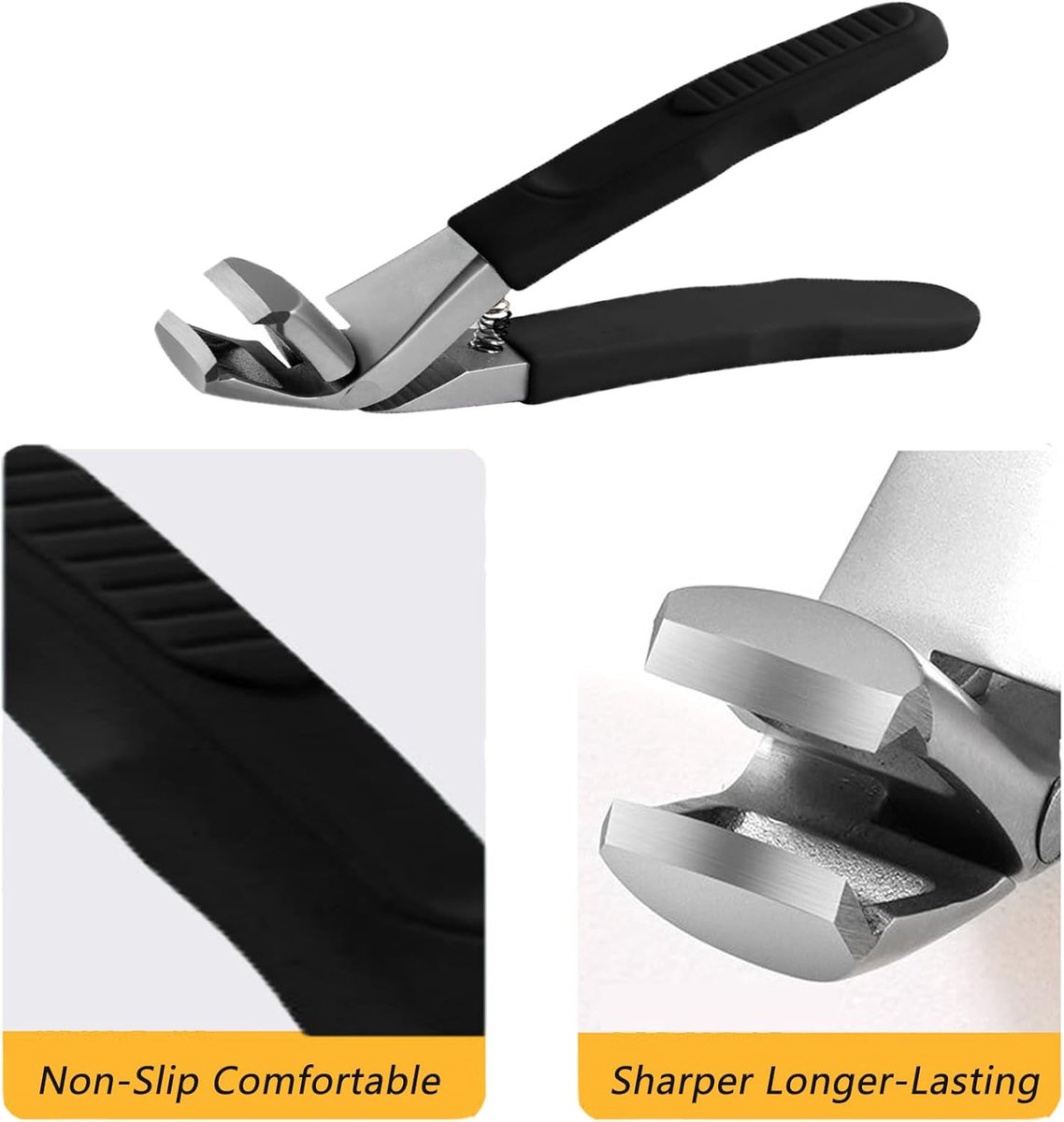 Nail clippers for seniors - Toenail clippers - Nail clippers - Large nail clippers - Premium steel nail clippers - Nail clippers for seniors - Wide toenail clippers - Suitable for men and women - Image 2