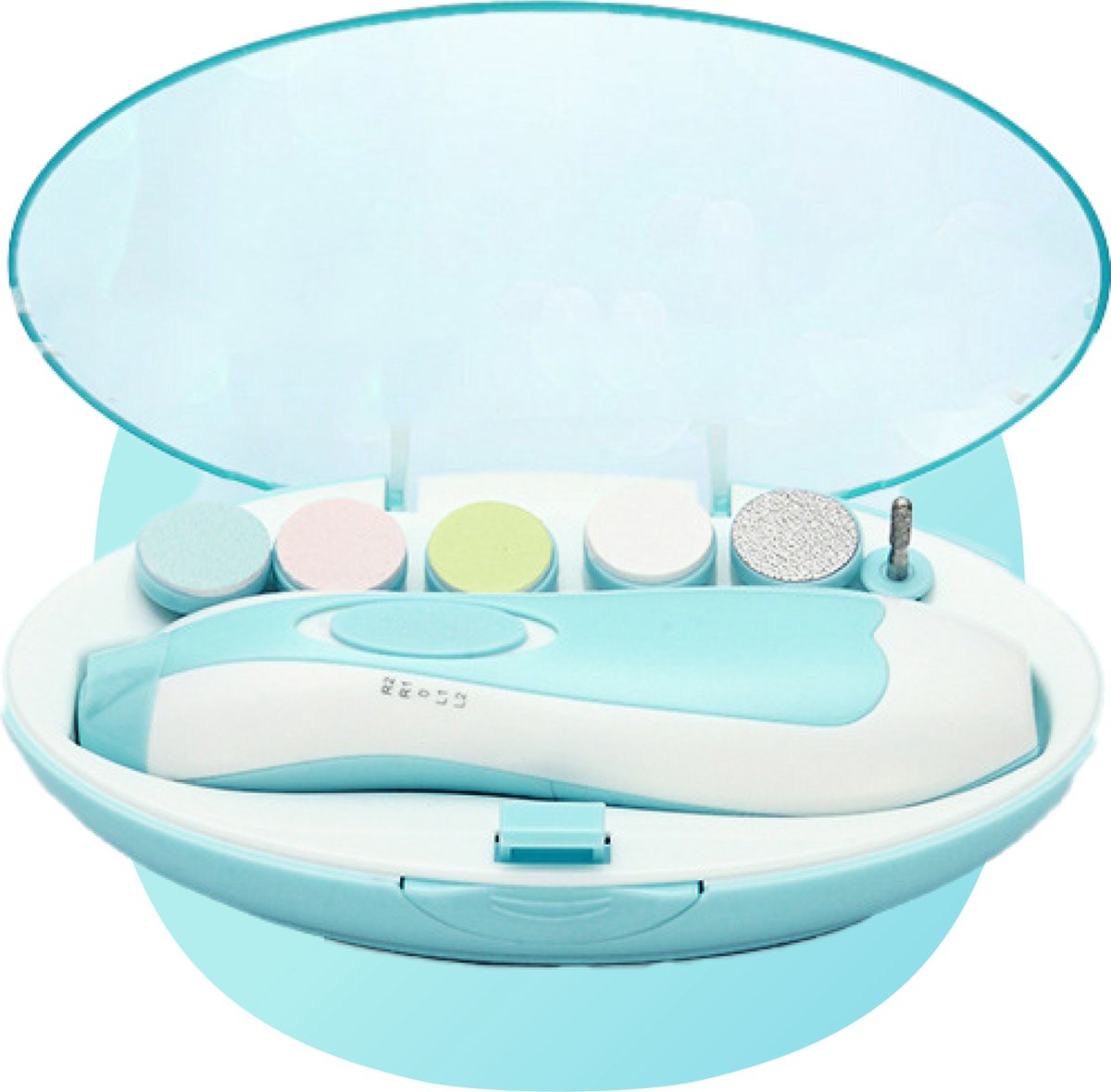 Smart-Tech Baby Electric Nail Files - Baby Nail Care - LED - Baby Nail Files - Blauw - Image 1